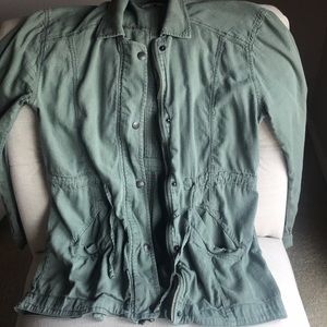 A&F GREEN CARDIGAN
